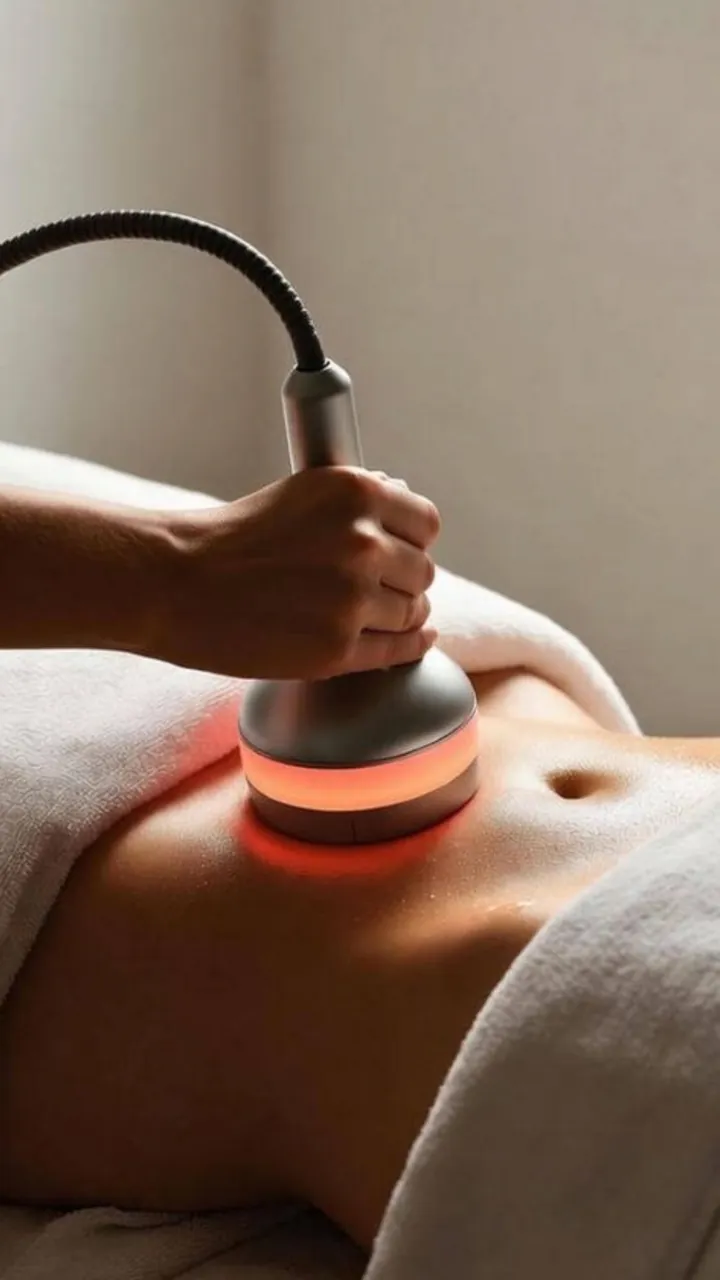 Cryotherapy body treatment in progress