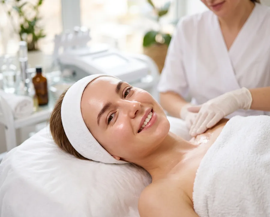 Facial treatment at Blooming Beauty