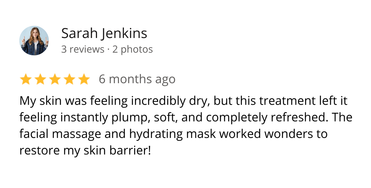 Client review on Google