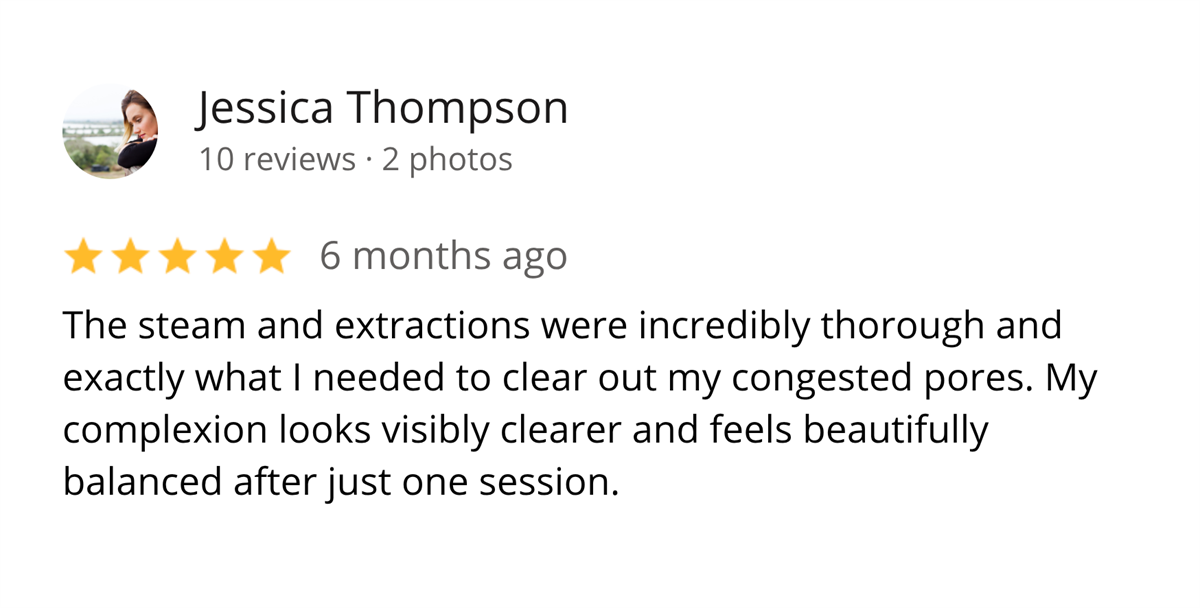 Client review on Google